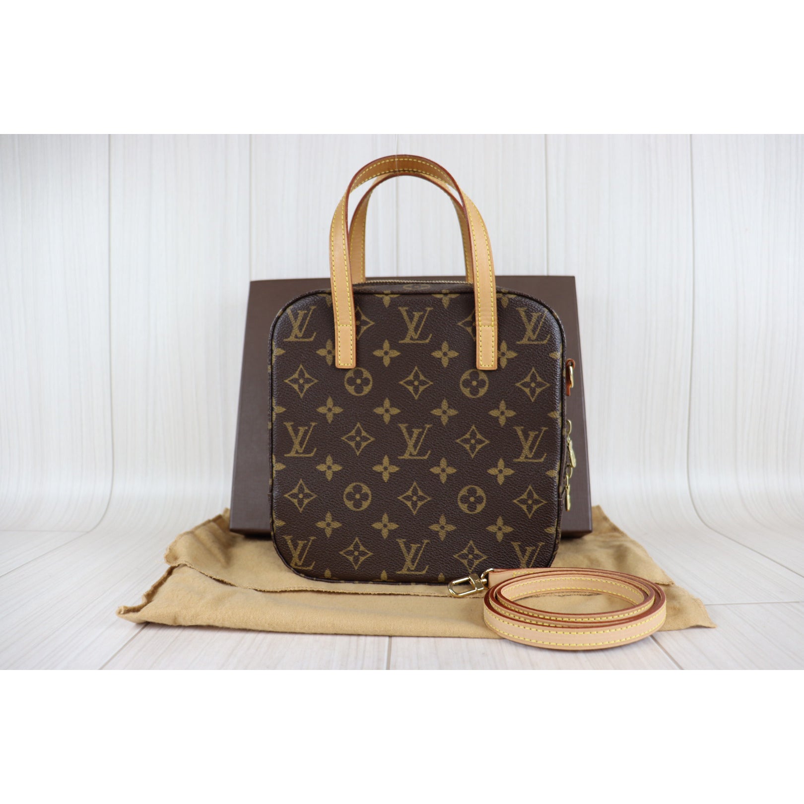 LOUIS VUITTON Handbag M47500 Spontini Monogram canvas Brown Women Used –