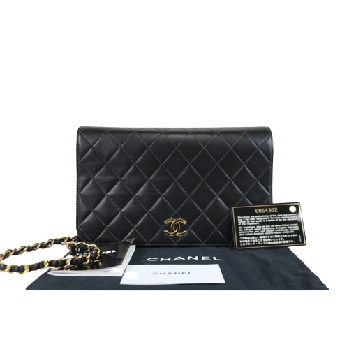 Rank A ｜    CHANEL Vintage Matrasse  Lamb Skin  Chain  Shoulder Bag  ｜011203