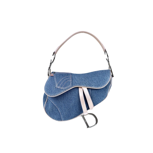 Rank A ｜    Dior Trotter Denim Saddle Bag    ｜121914