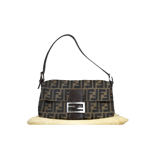 Rank A ｜ FENDI Zucca Mamma Baguette Shoulder Bag ｜121908