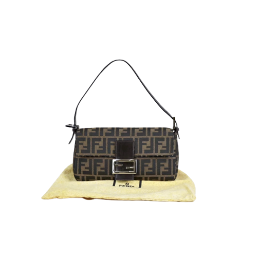 Rank A ｜ FENDI Zucca Mamma Baguette Shoulder Bag ｜012702