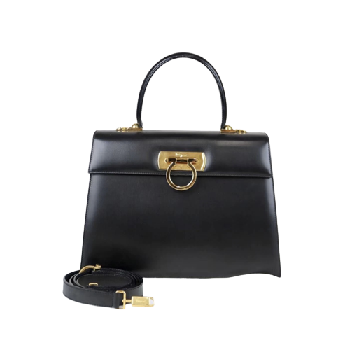 Rank A  ｜Ferragamo Gancini 2WAY Handbag  Shoulderbag｜ 090917