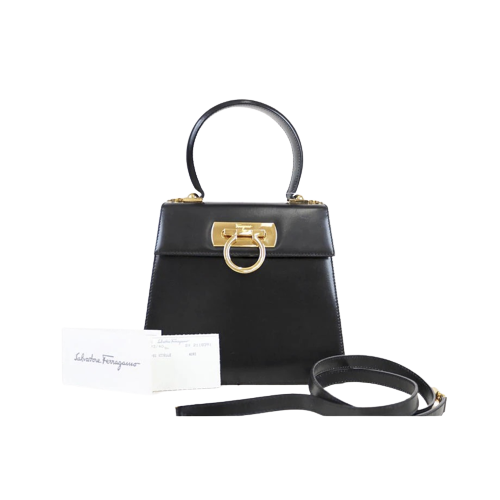 Rank SA  ｜Ferragamo Gancini 2WAY Handbag  Shoulderbag｜ 120916