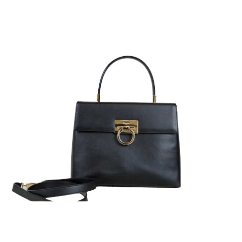 Rank A ｜Ferragamo Gancini 2WAY Handbag Shoulderbag｜022606