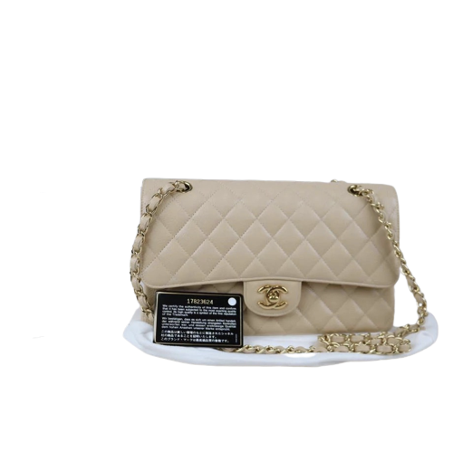 Rank SA ｜    CHANEL Matrasse Caviar Skin Double Flap Double Chain Bag  ｜091709