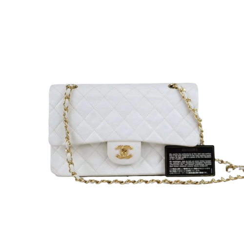 Rank AB ｜   CHANEL Matrasse Lamb Skin Double Flap Double Chain Bag  ｜012604