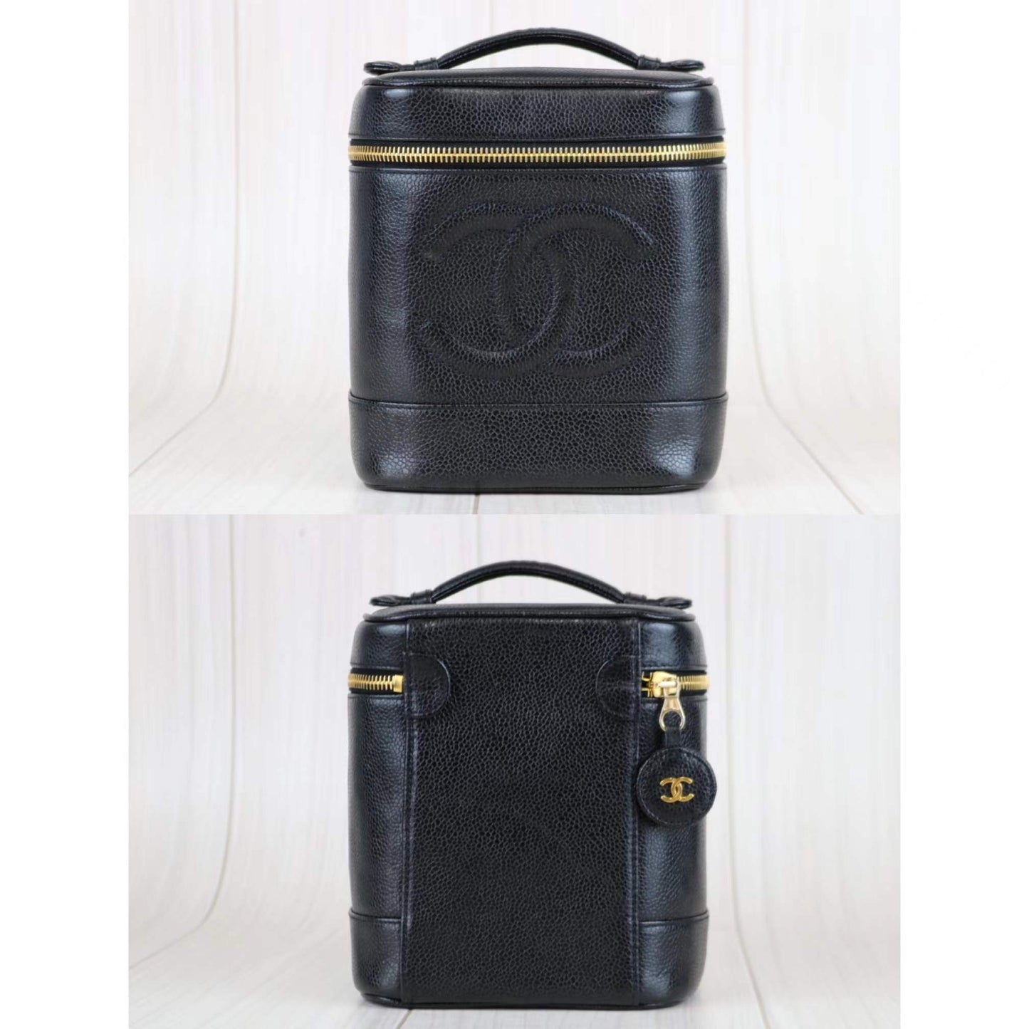 Rank A ｜ CHANEL Caviar Skin Vanity Handbag ｜012606