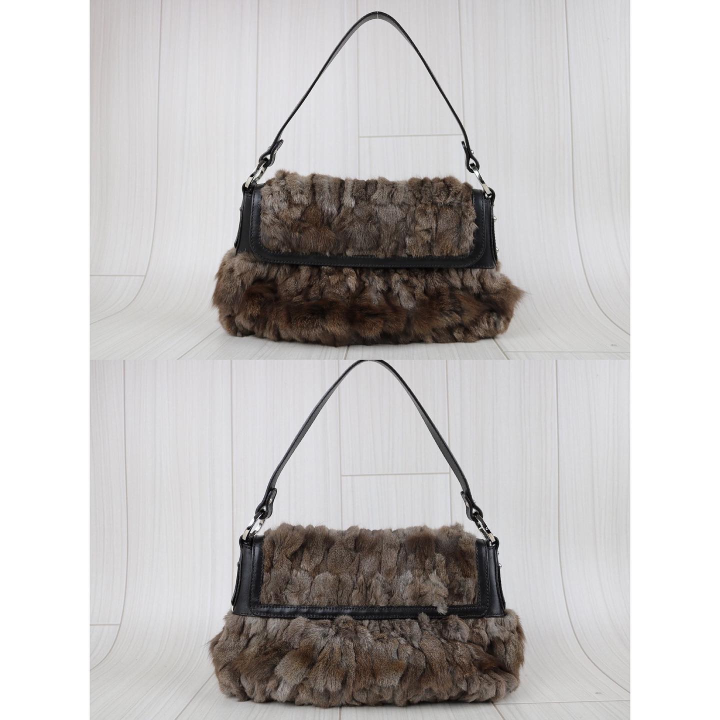 Rank A｜  FENDI Mink Mamma bucket Shoulder Bag ｜031906