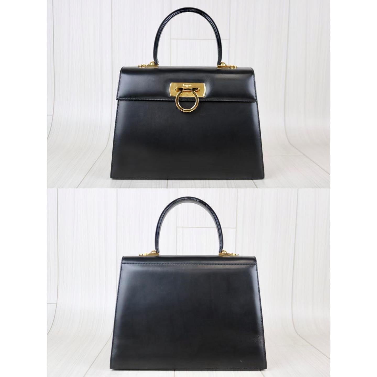 Rank A  ｜Ferragamo Gancini 2WAY Handbag  Shoulderbag｜ 090917