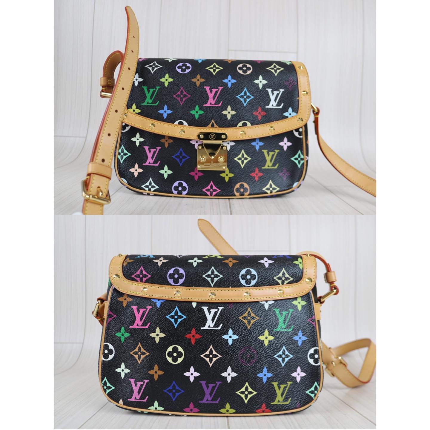 Rank A ｜    LV Monogram Multicolor Sologne Shoulder Bag   ｜122311