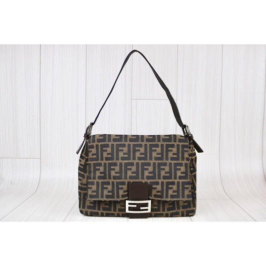 Rank AB ｜  FENDI Zucca Mamma Baguette Shoulder Bag ｜092504