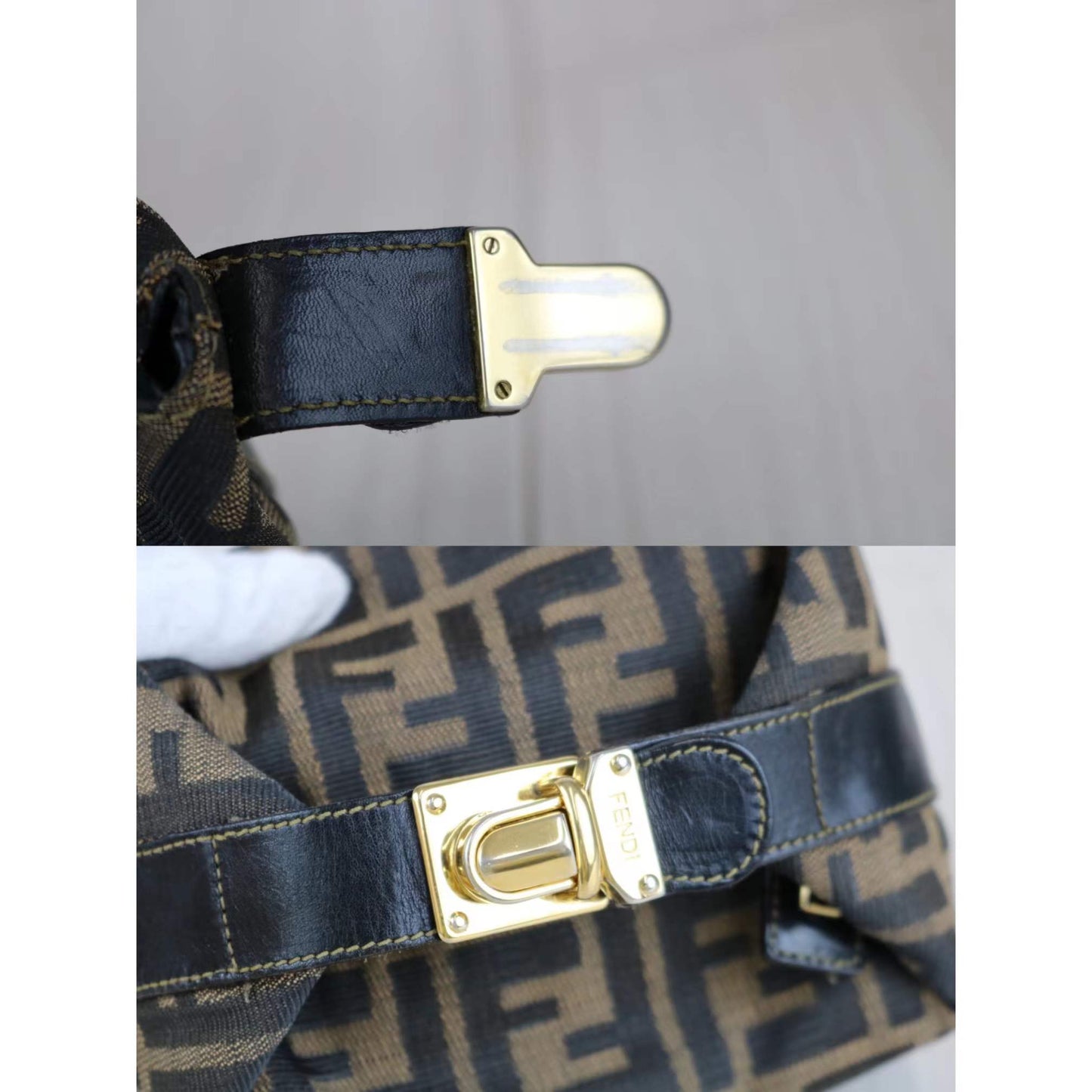 Rank AB ｜  FENDI Zucca Handbag ｜012611