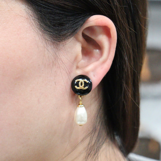 Rank A ｜CHANEL Cocomark Pearl Earring｜23021307