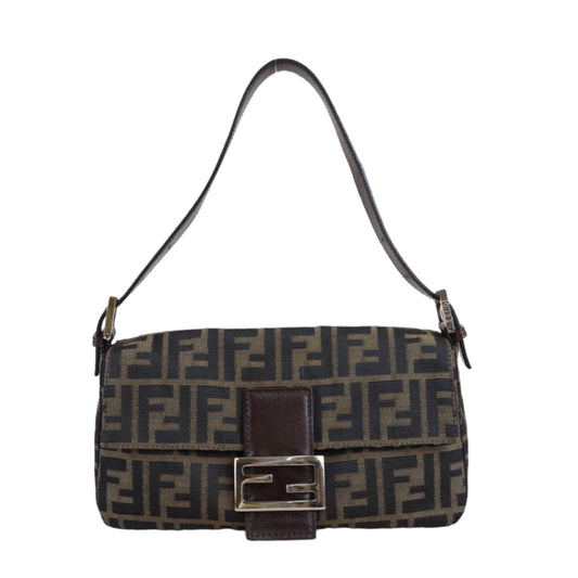 Rank A｜ FENDI Zucca Mamma Baguette Shoulder Bag ｜23041003