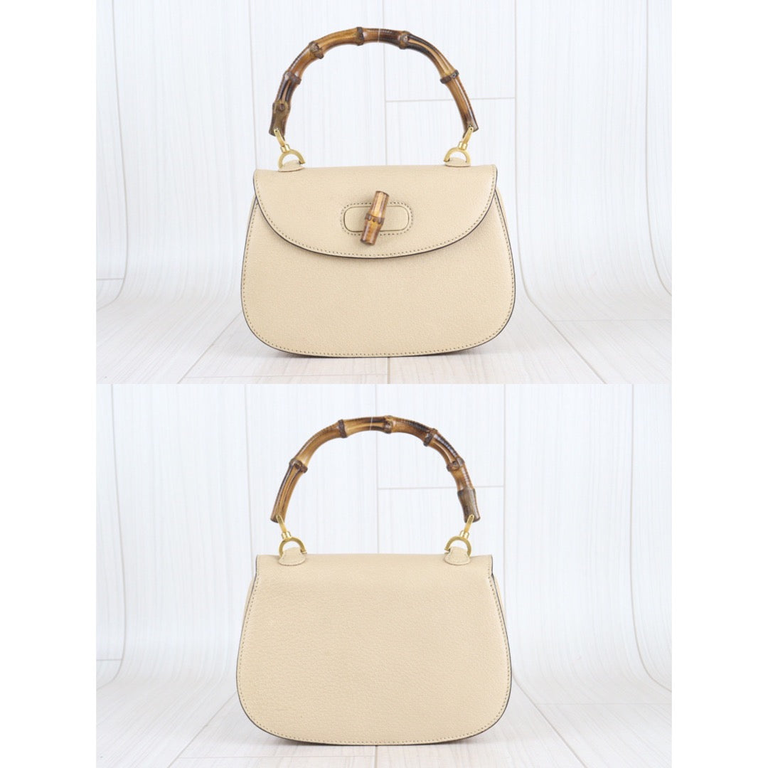 Rank A ｜ GUCCI Vintage Bamboo Hand Bag ｜23020703