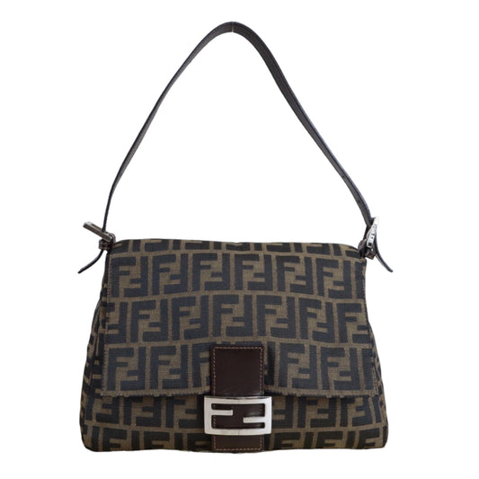 Rank A｜ FENDI Zucca Mamma Baguette Shoulder Bag ｜23022108