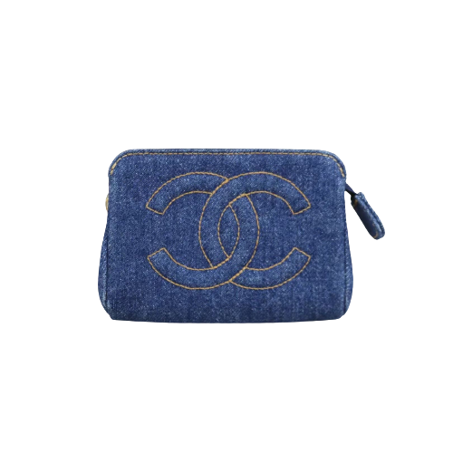 Rank A ｜ CHANEL Denim Makeup Pouch ｜062708