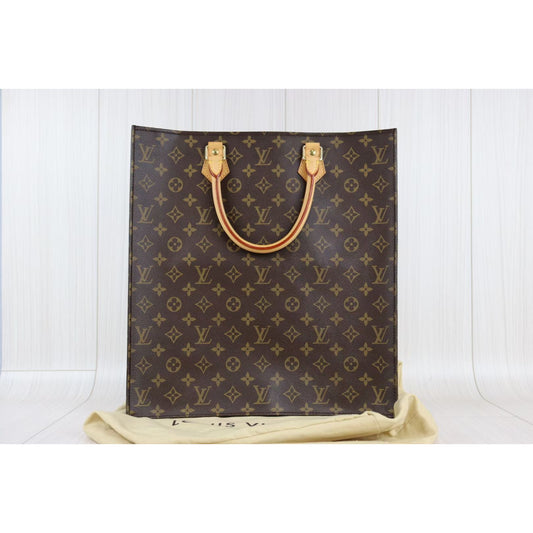 Rank A ｜ LV Monogram Sac Plat Tote Bag ｜072108