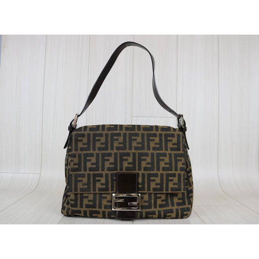 Rank A ｜ FENDI Zucca Mamma Baguette Shoulder Bag ｜041508