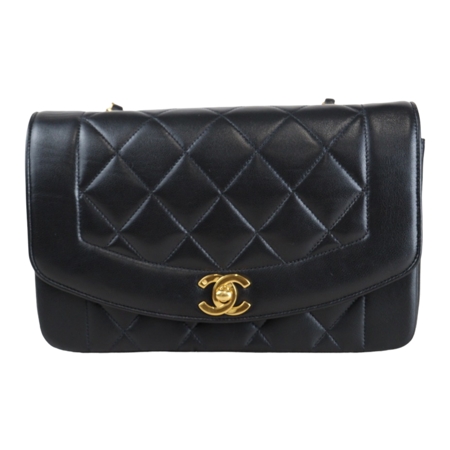 Rank A ｜ CHANEL Matrasse Diana 22 Lamb Skin Double Flap Double Chain Bag ｜23012603