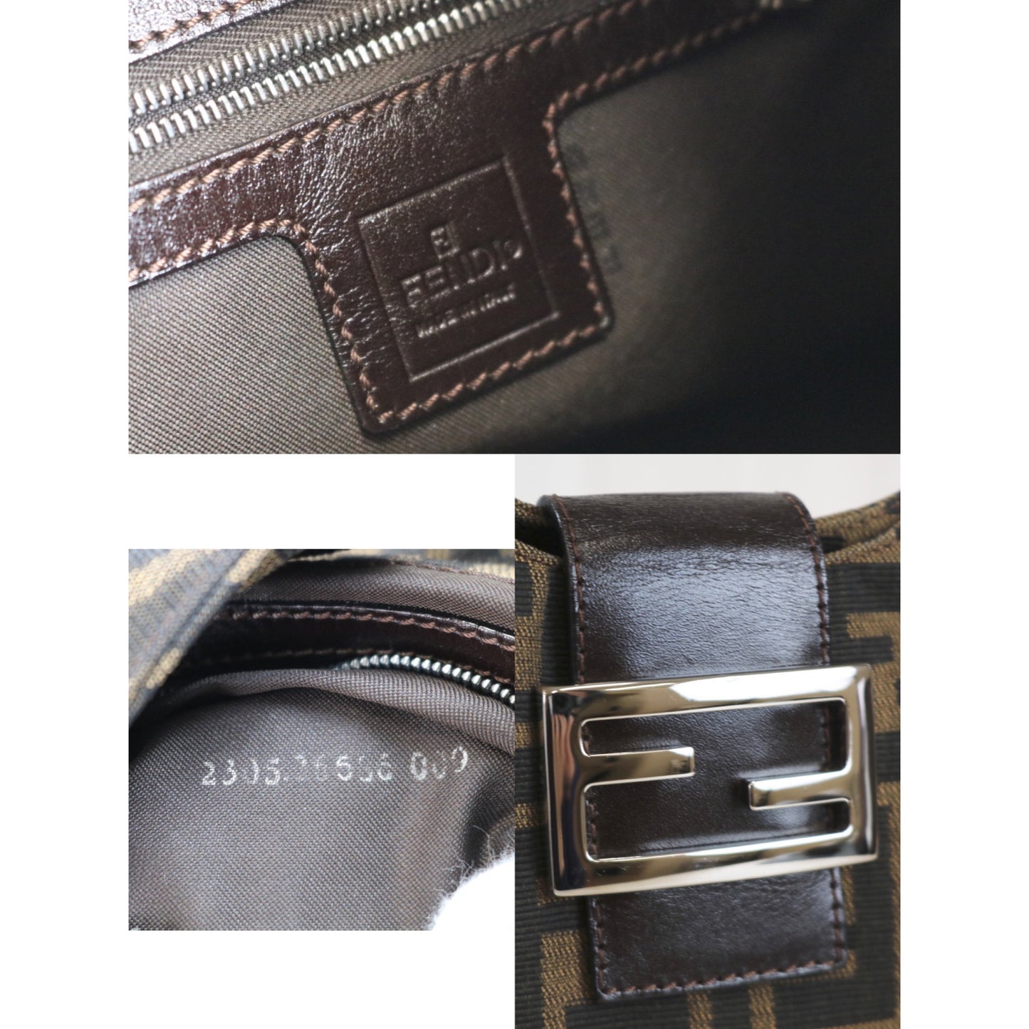 Rank A ｜ FENDI Zucca Mamma Baguette Shoulder Bag ｜020203
