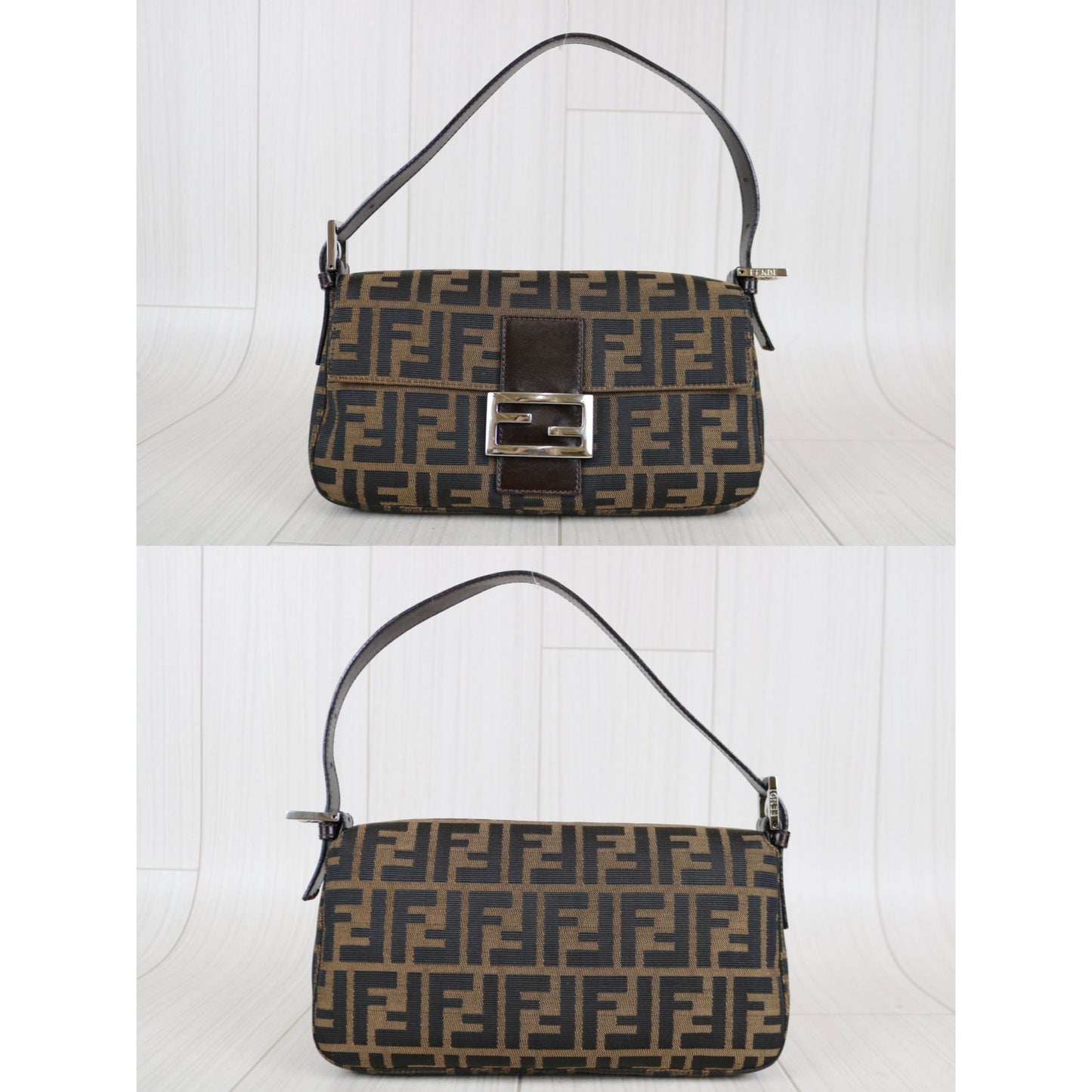 Rank A ｜ FENDI Zucca Mamma Baguette Shoulder Bag ｜040405