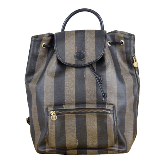 Rank A ｜ FENDI Pecan Pattern Stripe Backpack  ｜22121201