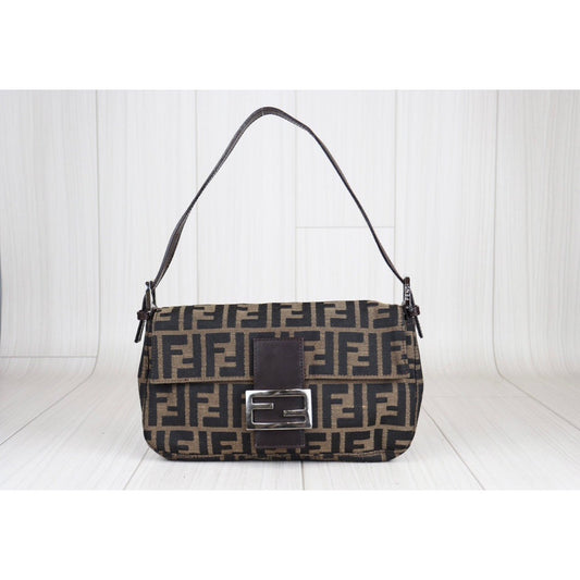 Rank AB ｜FENDI Zucca Mamma Baguette Shoulder Bag  ｜22121302