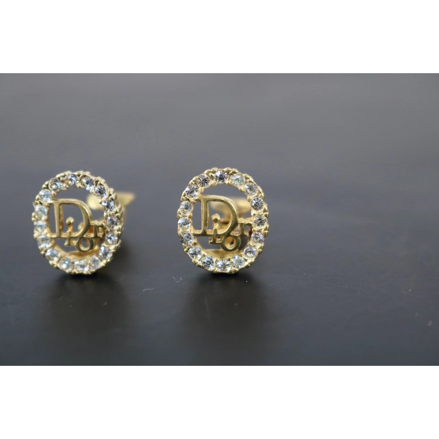 Rank SA ｜ Dior Earring Gold Rhinestone｜061707