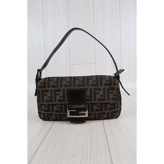 Rank A｜ FENDI Zucca Mamma Baguette Shoulder Bag ｜23033103