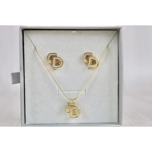 Rank SA ｜ Dior Necklace Earring Set Gold ｜ 041601