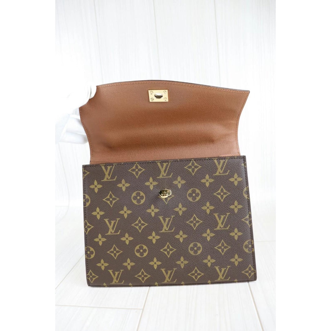 Rank A ｜LV Malesherbes Kelly Style Gold Evening Top Handle Satchel Bag ｜22111508