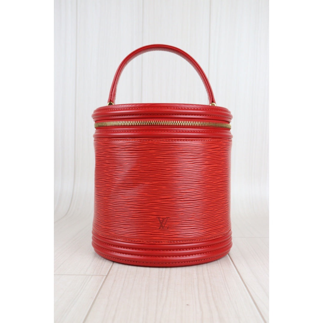 Rank A ｜ LV Cannes Epi Castilian Red Handbag Vanity Bag｜23042006