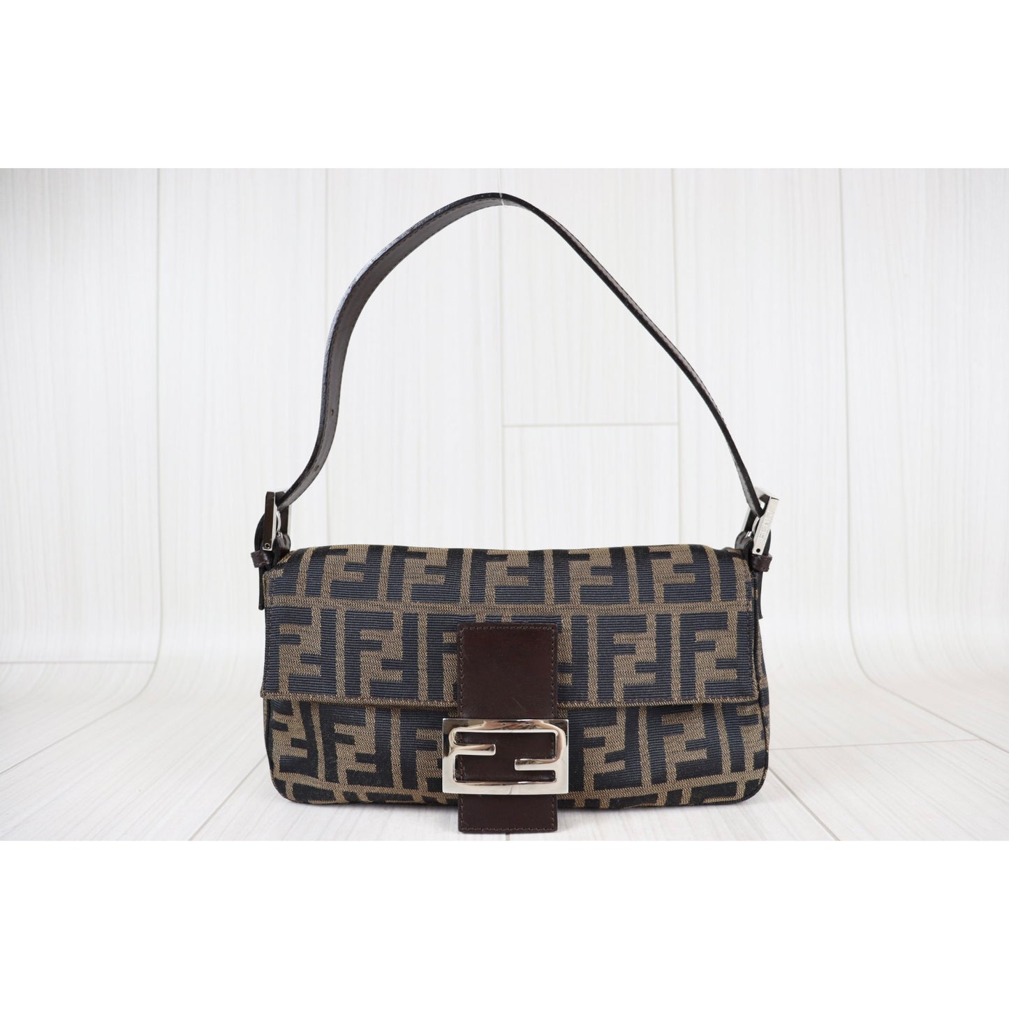 Rank A ｜ FENDI Zucca Mamma Baguette Shoulder Bag ｜090204