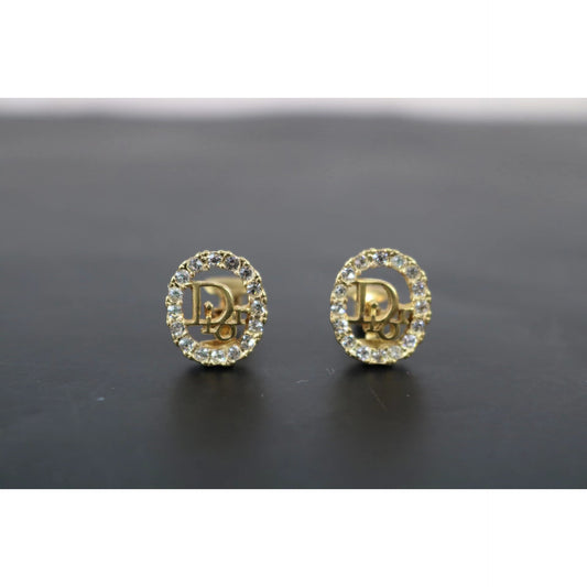 Rank SA ｜ Dior Earring Gold Rhinestone｜061707