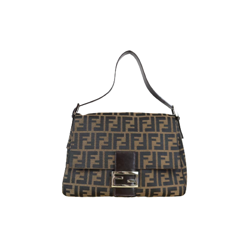 Rank A ｜ FENDI Zucca Mamma Baguette Shoulder Bag 060214