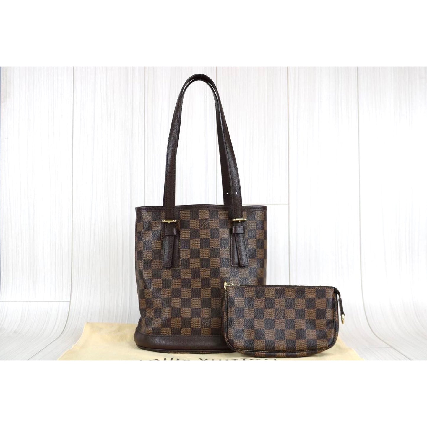 Rank A ｜ LV Damier Petit Bucket PM Tote Bag ｜062711