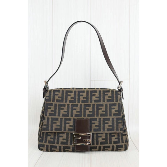 Rank A｜ FENDI Zucca Mamma Baguette Shoulder Bag ｜22120507