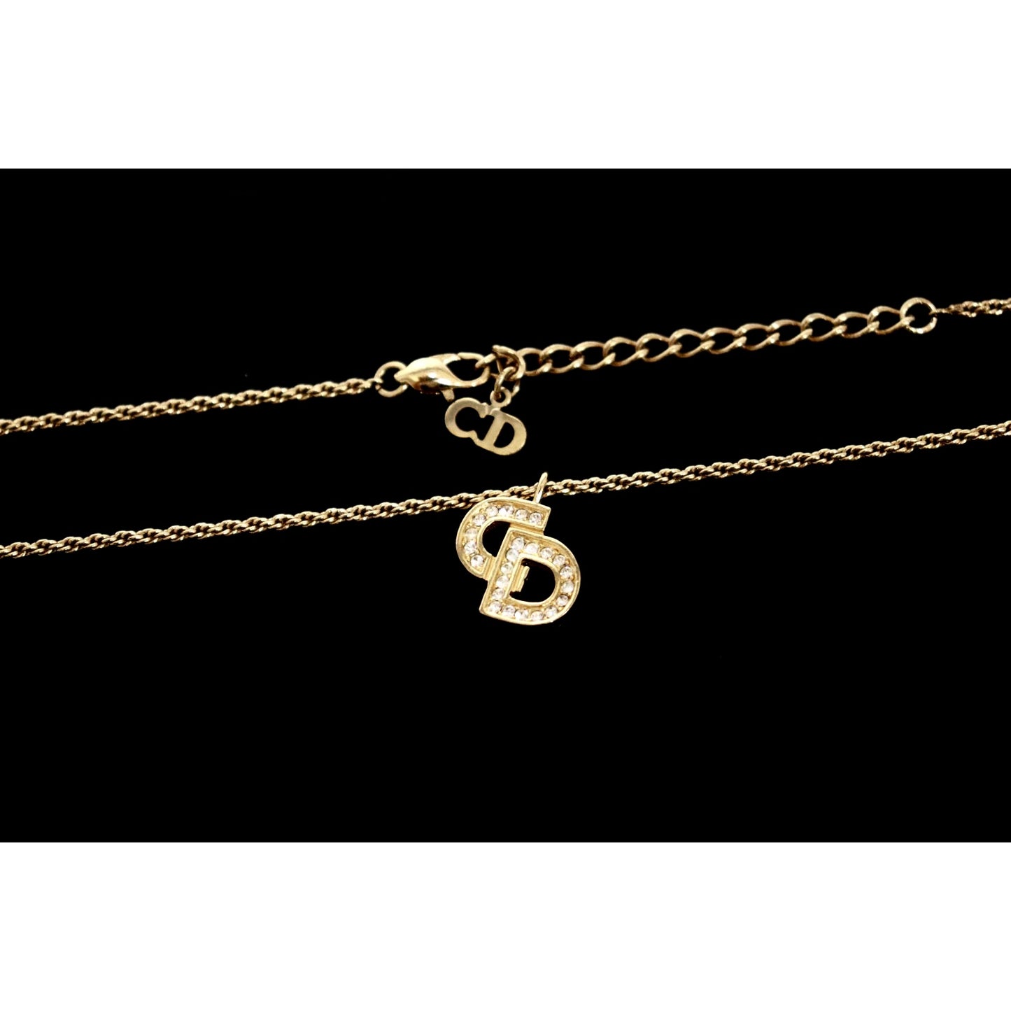 Rank A ｜ Dior CD Necklace 18k Gold Plated ｜090304