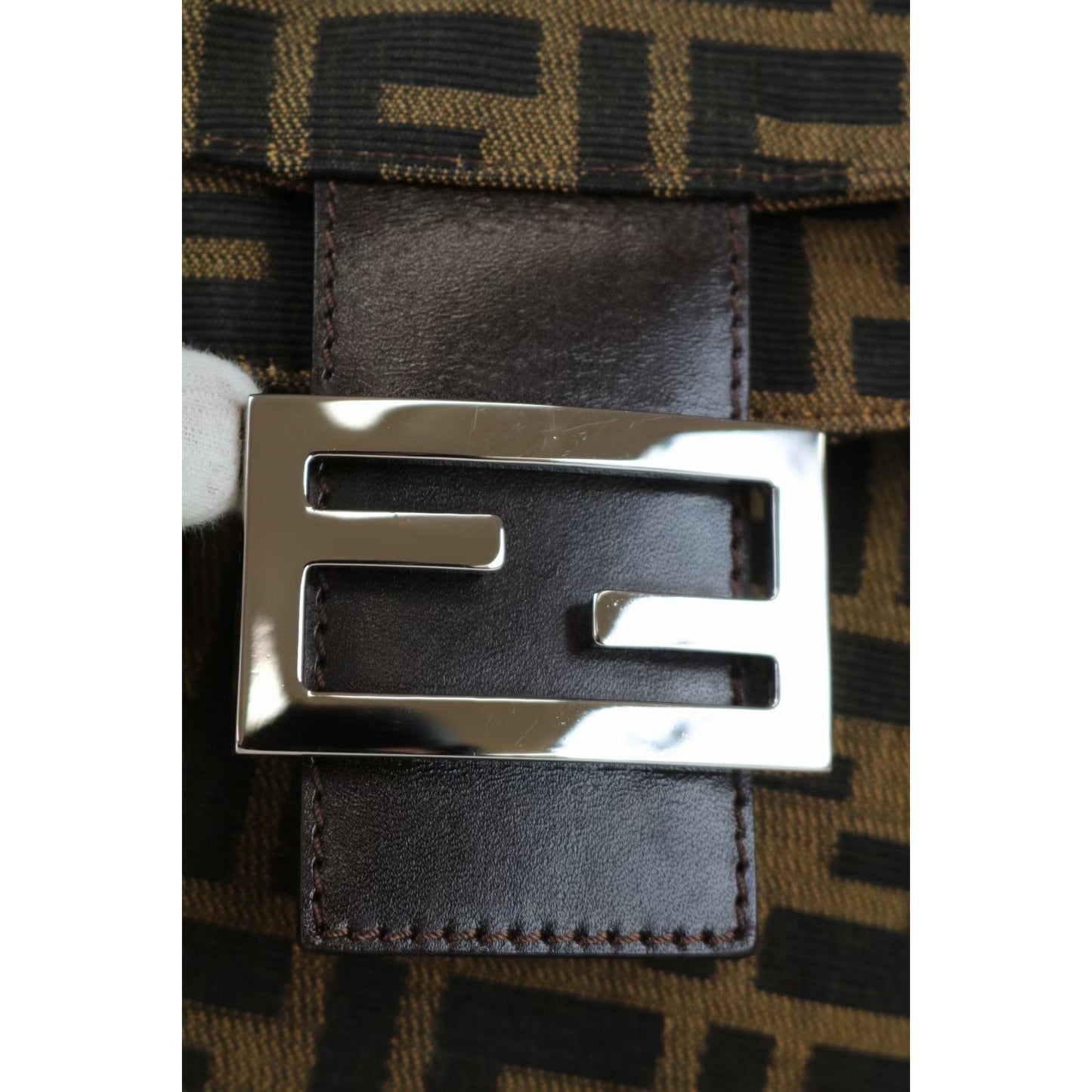 Rank A ｜ FENDI Zucca Mamma Baguette Shoulder Bag ｜031206