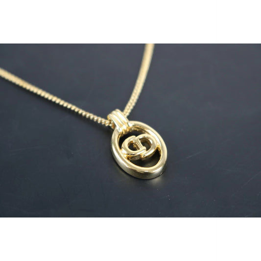 Rank A ｜ Dior CD Necklace 18k Gold Plated ｜051701