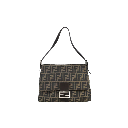 Rank A ｜ FENDI Zucca Mamma Baguette Shoulder Bag ｜060402