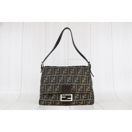 Rank A ｜ FENDI Zucca Mamma Baguette Shoulder Bag ｜060402