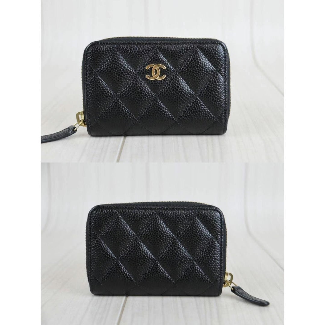 Rank A ｜Chanel Caviar Skin Card Holders｜22120504