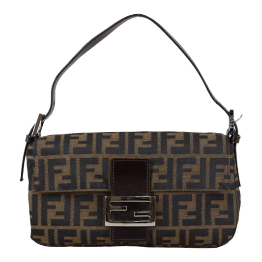 Rank A ｜ FENDI Zucca Mamma Baguette Shoulder Bag ｜22121908