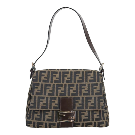 Rank A｜ FENDI Zucca Mamma Baguette Shoulder Bag ｜22120507