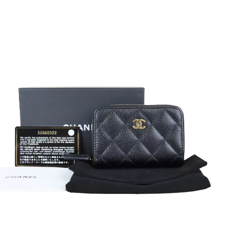 Rank SA ｜Chanel Caviar Skin Matelasse Classic Zip Coin Case｜071806