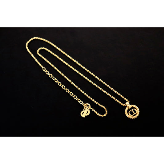 Rank SA ｜ Dior CD Necklace 18k Gold Plated ｜090307