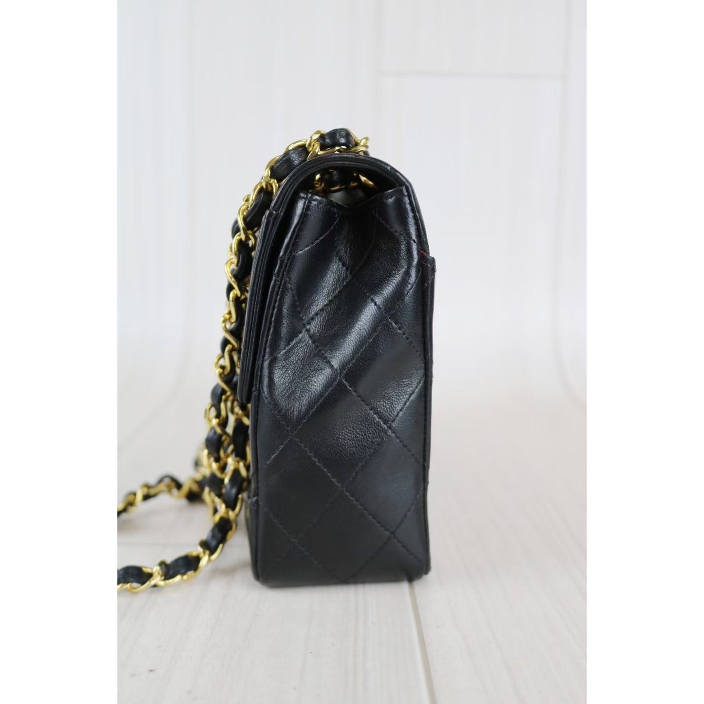 Rank A ｜ CHANEL Matrasse Diana Lamb Skin Double Flap Double Chain Bag ｜051021