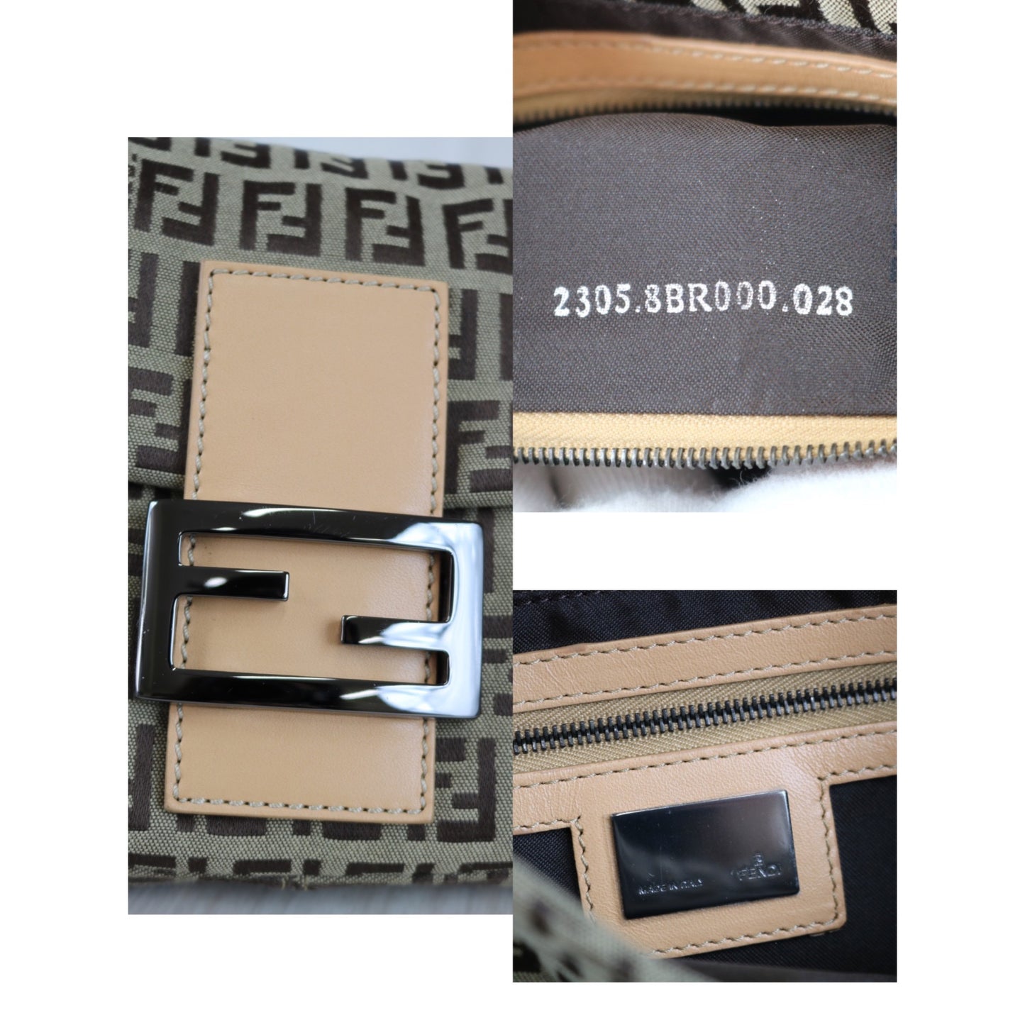 Rank S｜ FENDI Zucca Mamma Baguette Shoulder Bag ｜021208